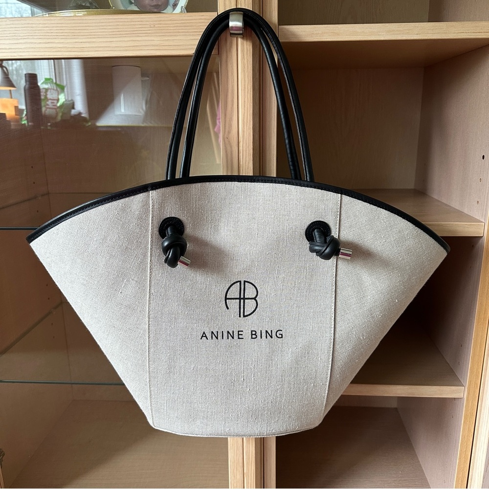 Anine Bing Large Taylin Linen Tote Bag NEW